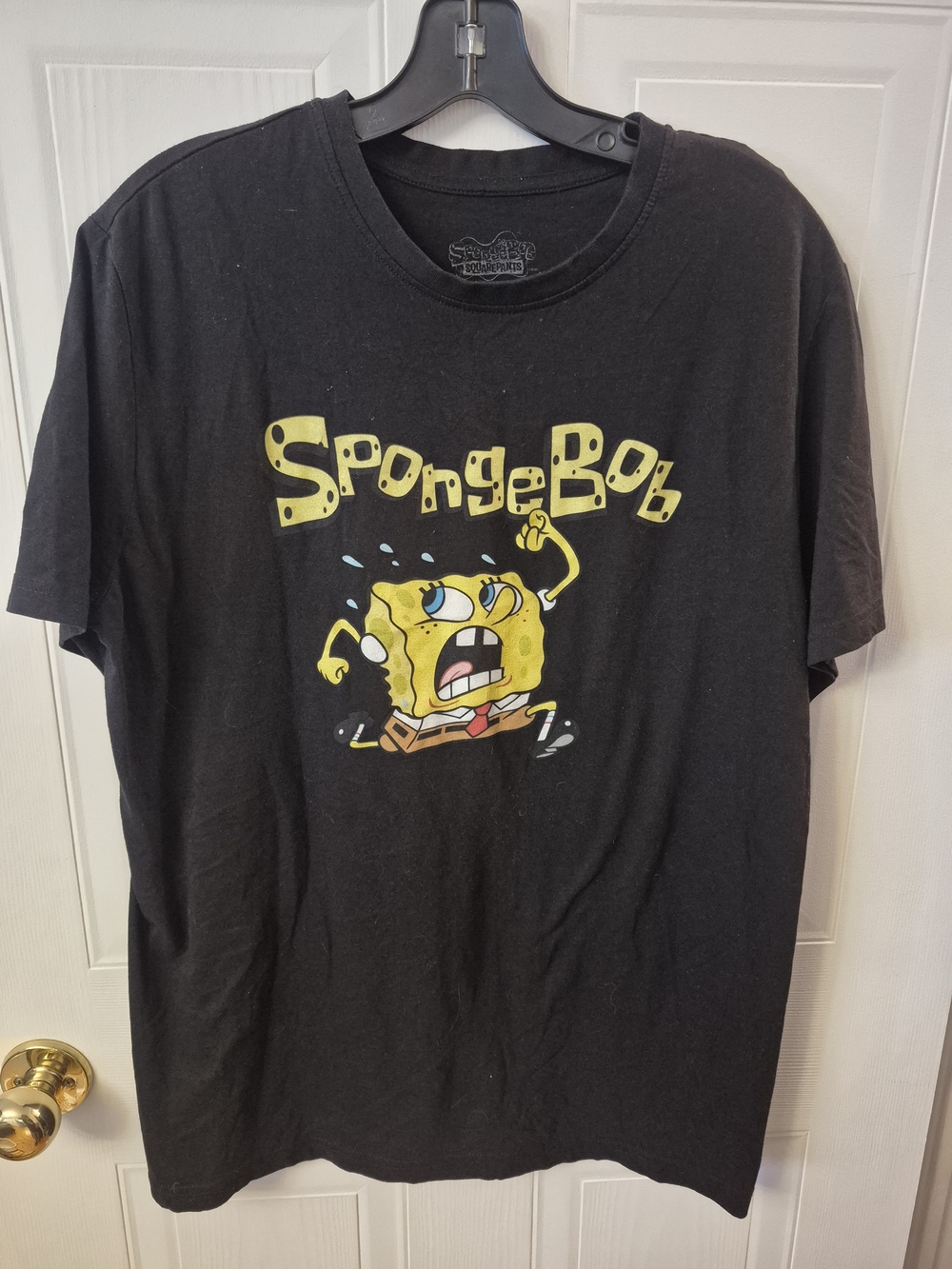 SpongeBob SquarePants Black T‑Shirt with Yellow Graphic